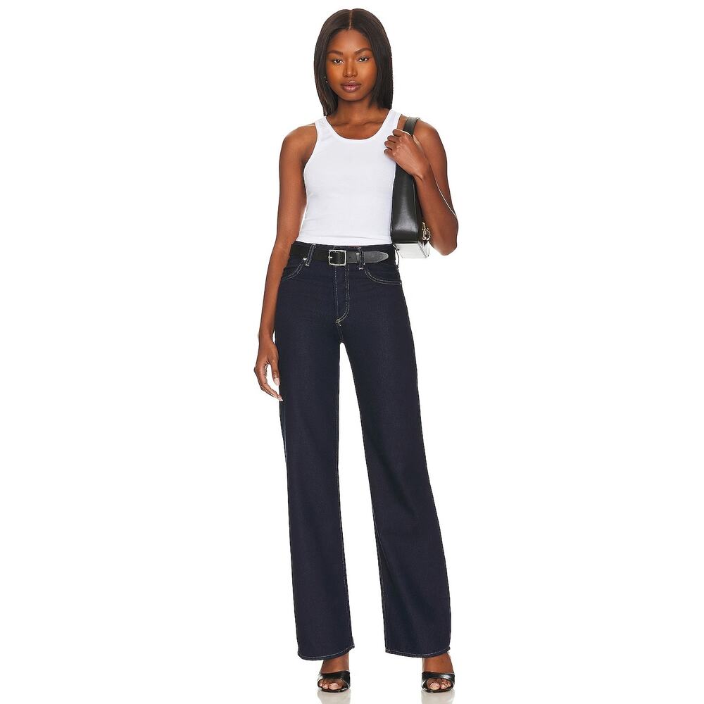 Citizens of Humanity Annina Trouser Jeans Dark Wash Wide Leg High Rise Denim 29